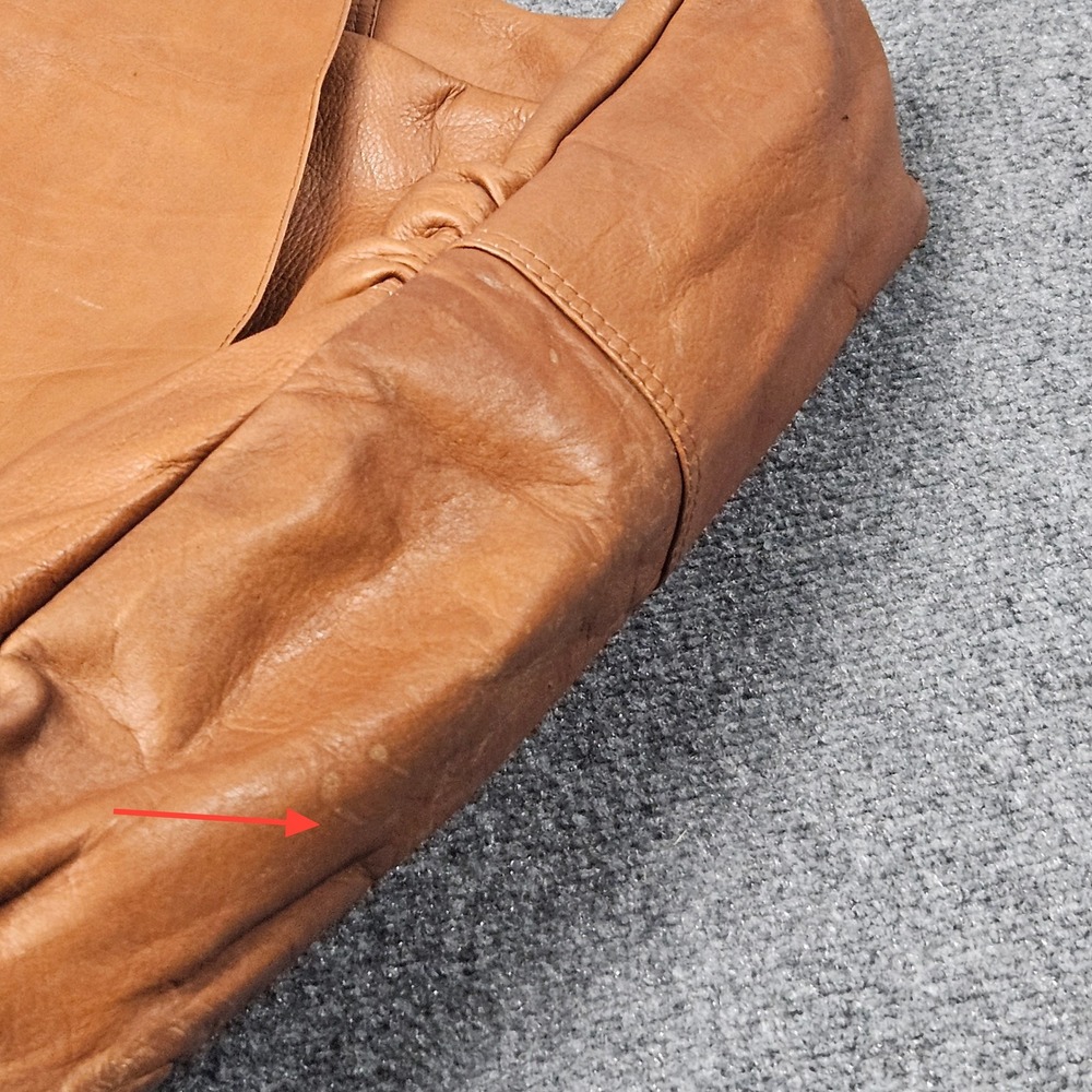 Leather Messenger Bag Tan Brown Large Crossbody Satchel Shoulder‎ Strap Work - Picture 6 of 7